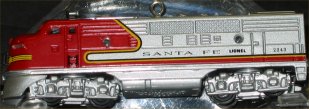 1997 Hallmark Lionel Santa Fe F3 Diesel Locomotive Ornament