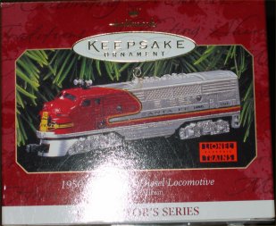 1997 Hallmark Lionel Santa Fe F3 Diesel Locomotive Ornament