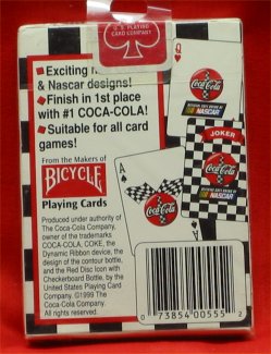 Coca Cola NASCAR Playing Cards - 1999