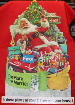 Coca Cola and Fresca Santa Cardboard Cutout