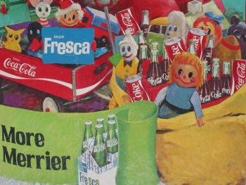 Coca Cola and Fresca Santa Cardboard Cutout