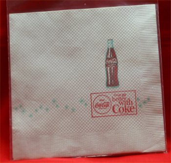 1960s Coca Cola Paper Napkin - Things Go Better with Coke