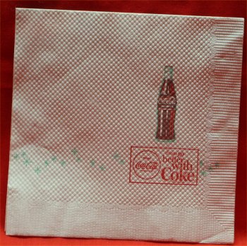1960s Coca Cola Paper Napkin - Things Go Better with Coke