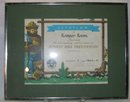 Smokey Bear Fire Prevention Certificate for Romper Room