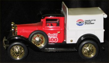 Coca Cola 600 Model A Pickup Truck Bank - 1992