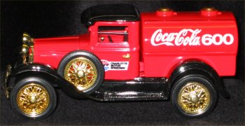 Coca Cola 600 Model A Tanker Truck Bank - 1993