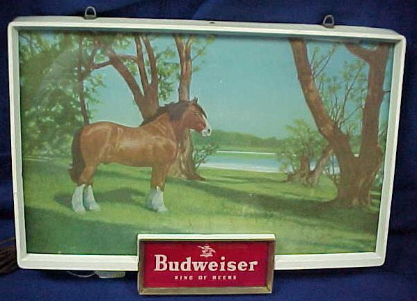 1950's Budweiser Horse Light-Up Sign
