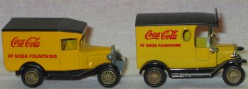 2 Coca Cola Miniature Delivery Trucks by Lledo