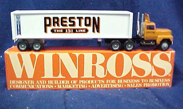 1992 Preston Trucking Winross Tractor Trailer