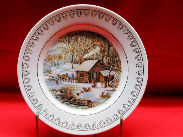 Currier & Ives A Home in the Wilderness Plate by Roy Thomas
