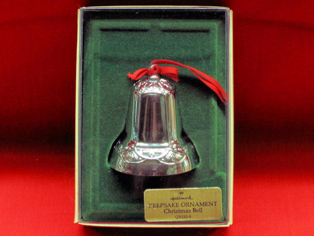 Hallmark Christmas Silver Bell Ornament - 1983