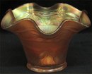 Fluted Carnival Glass Bowl