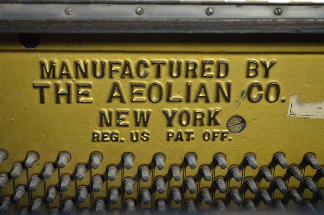 15537 Antique Victorian Oak Player Piano by Aeolian Company