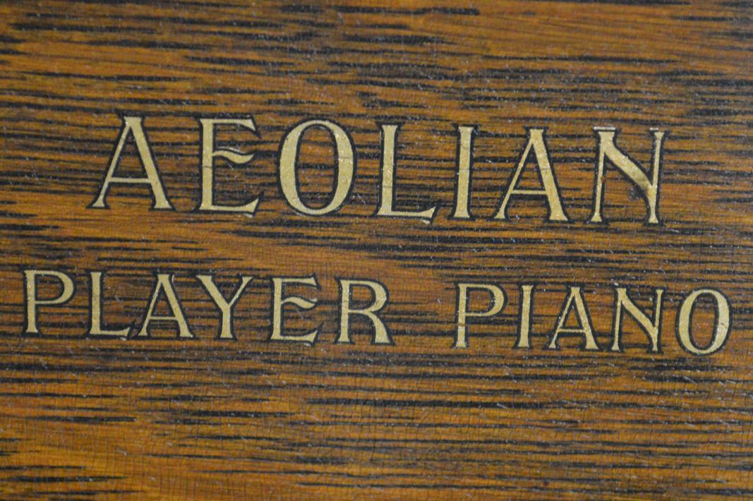 15537 Antique Victorian Oak Player Piano by Aeolian Company