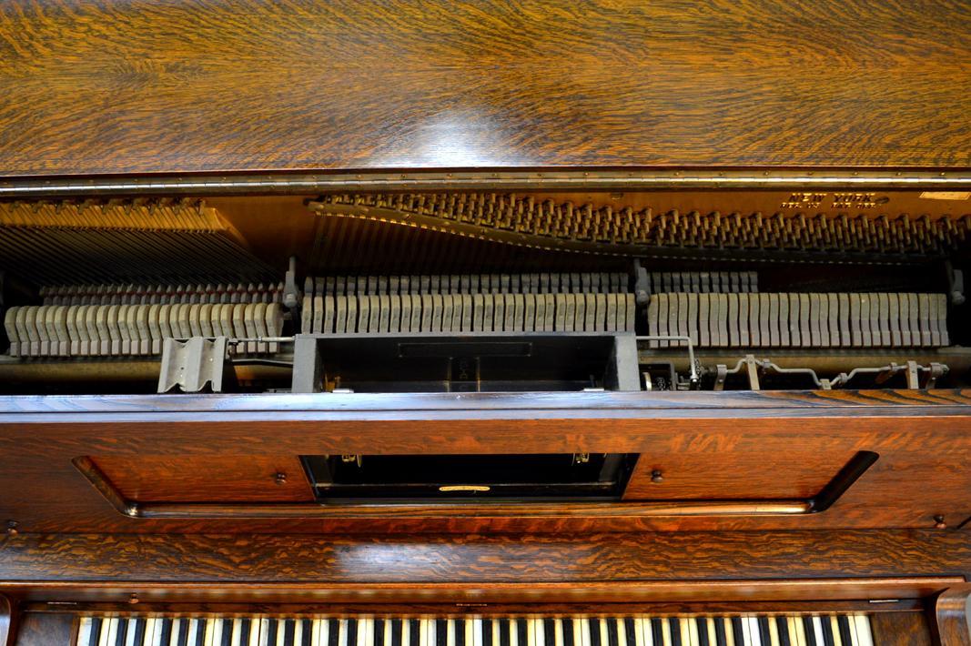 15537 Antique Victorian Oak Player Piano by Aeolian Company