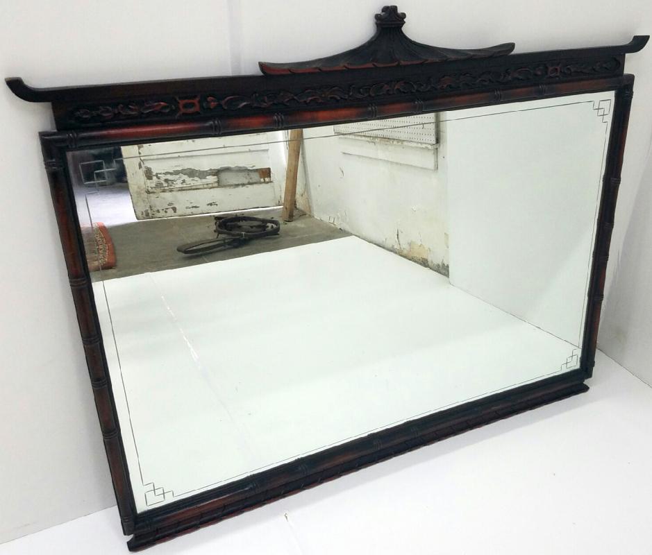 19529 Mahogany large Chest with Mirror