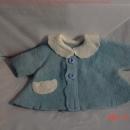 Tiny Tears Blue Felt Coat, original, VG