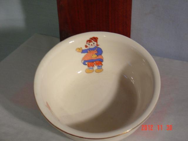 Raggedy Ann Bowl, small, Crooksville Pottery