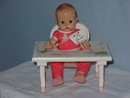 Ginnette Doll,1957, w/Wrist Tag & Feeding Table