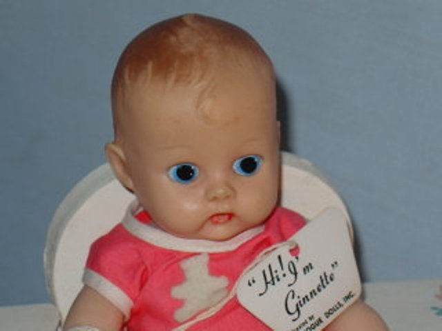 Ginnette Doll,1957, w/Wrist Tag & Feeding Table