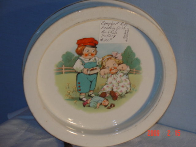 Buffalo Pottery Baby Feeding Dish, with Campbell Kids
