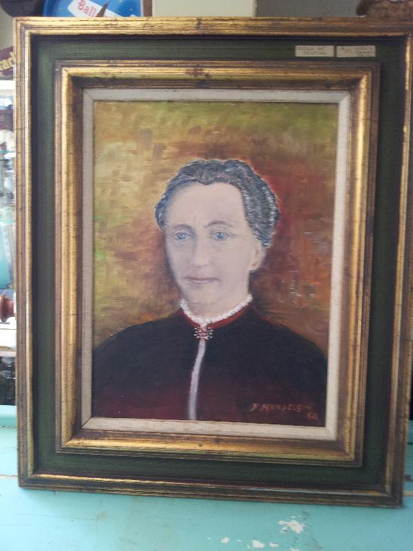 Folk Art Lady Mundelien Painting