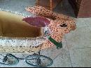 pre 1900's Handmade Rabbit Baby Carriage