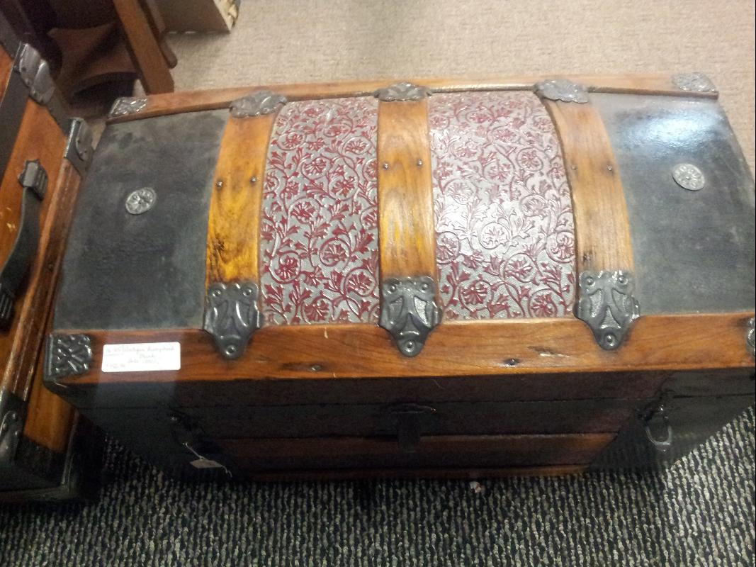 1800's Travel Humpback Trunk