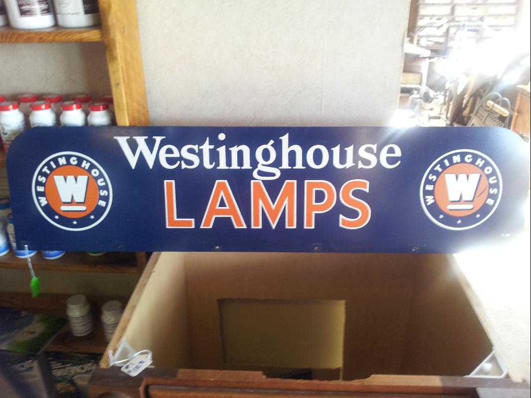 Westinghouse Lamps MINT DOUBLE SIDED Sign