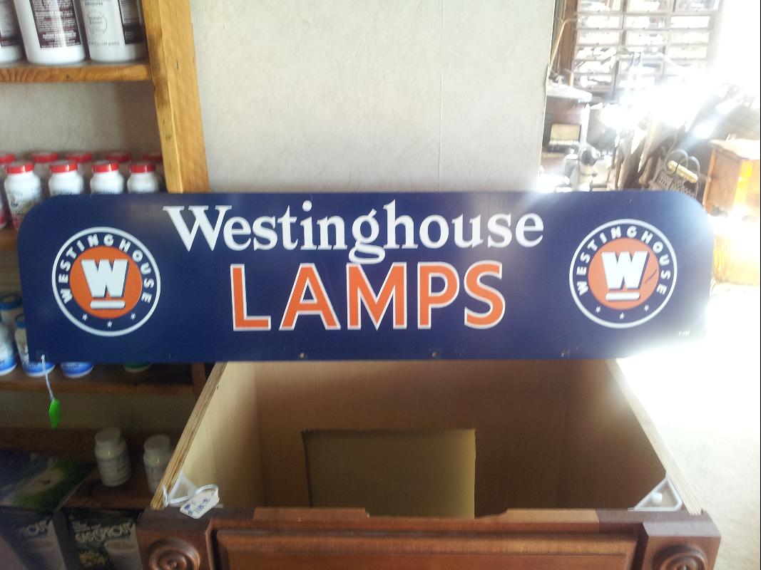 Westinghouse Lamps MINT DOUBLE SIDED Sign