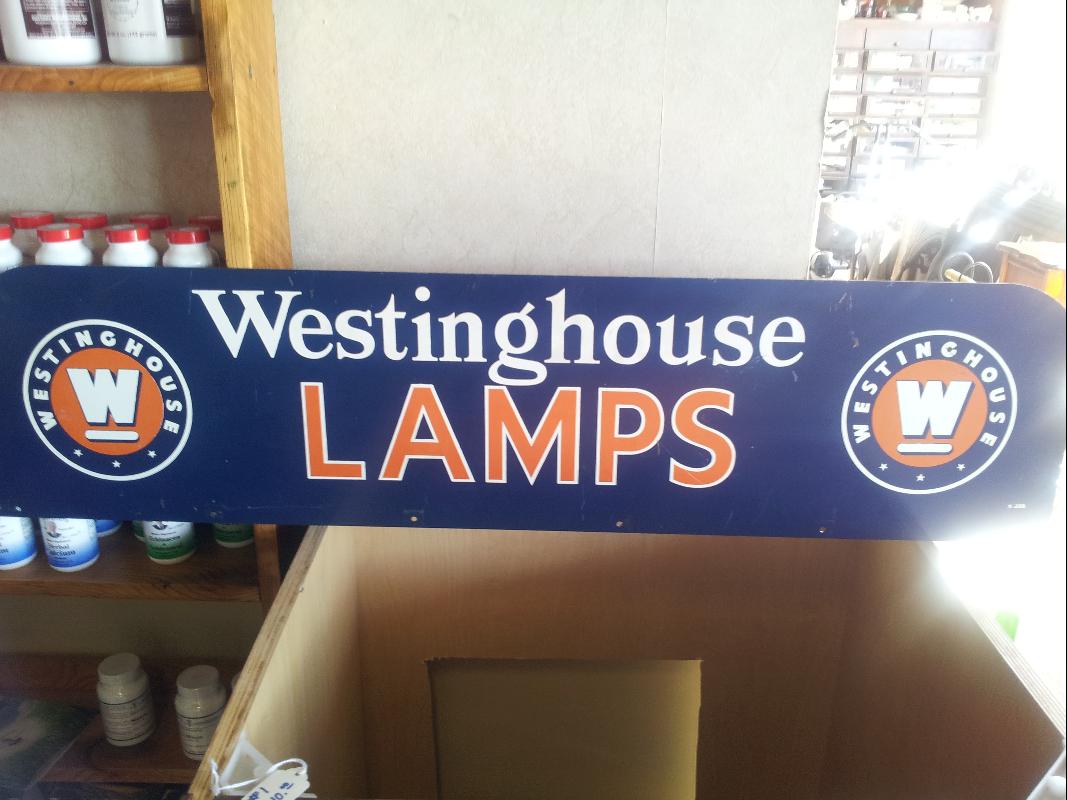 Westinghouse Lamps MINT DOUBLE SIDED Sign