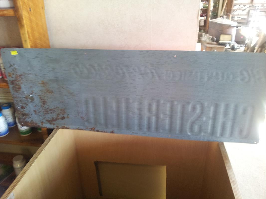 Chesterfield Cigarettes Single sided sign 1950's