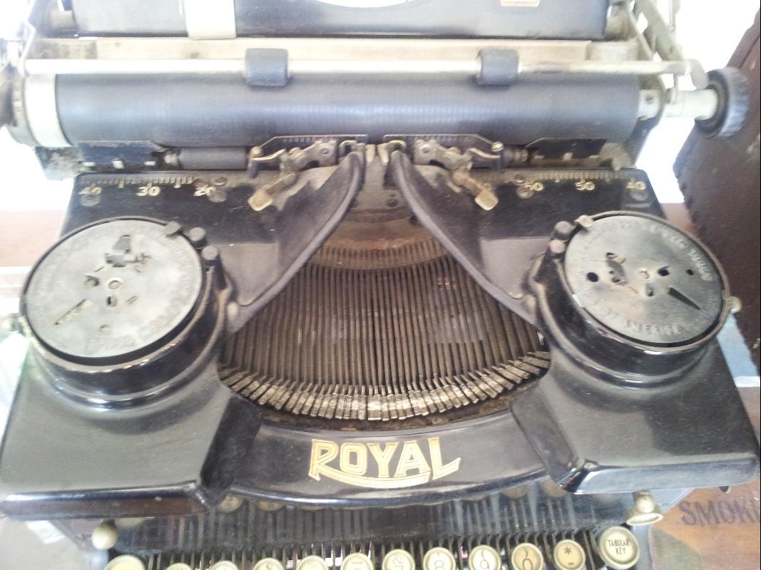 Royal Typewriter with Transparent Glass sides