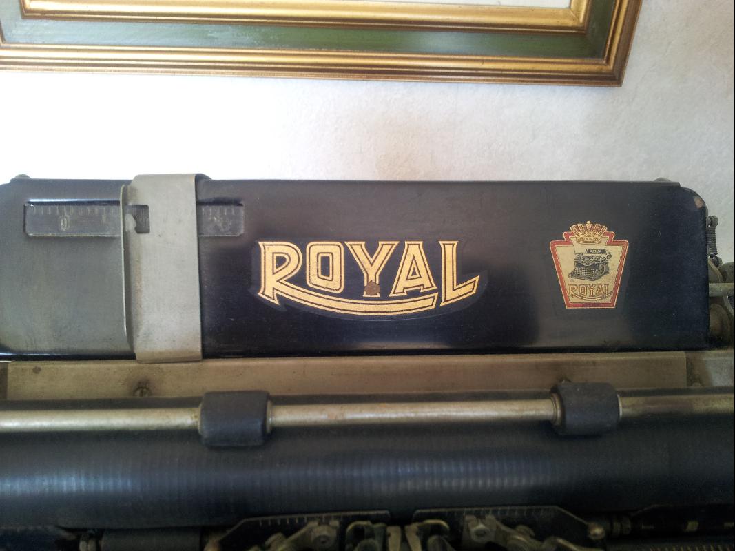 Royal Typewriter with Transparent Glass sides