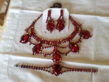 Red Glass 3 piece set
