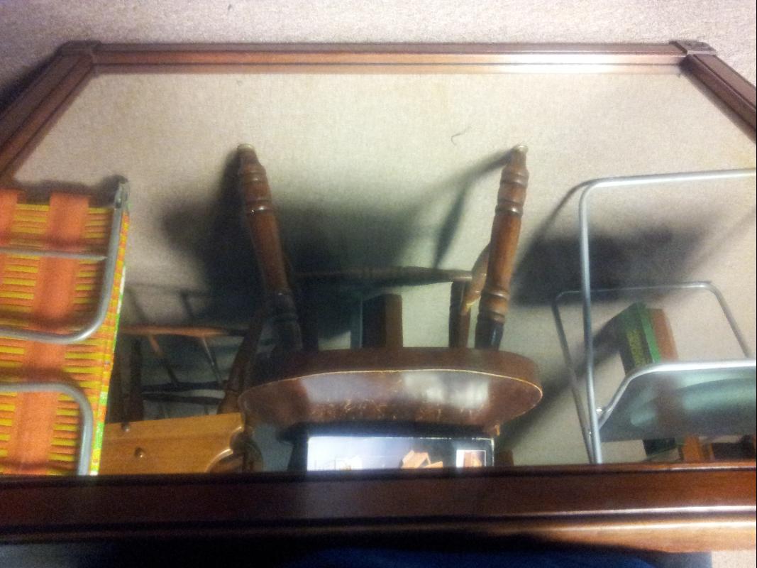 Antique Cherry on Walnut Mirror