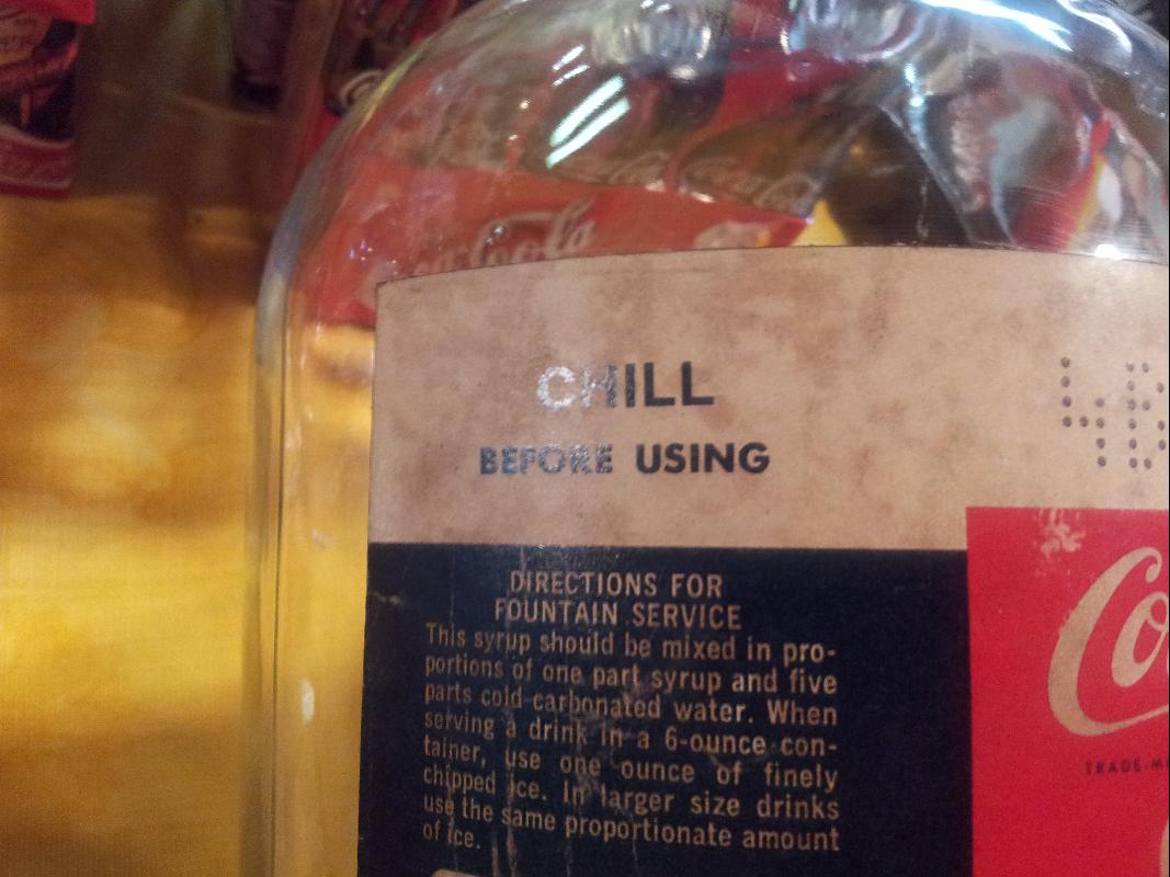 Coca Cola Service Syrup Bottle