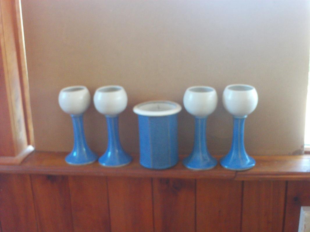 Wine Cooler & 4 Goblets