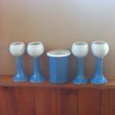 Wine Cooler & 4 Goblets