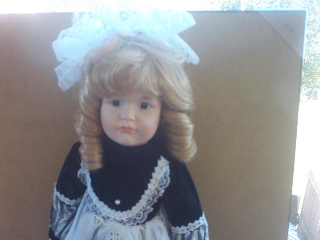 18 inch blonde porcelain doll