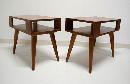 Pair 1950s 60s Vntage Mid Century Modern Conant Ball Style End Tables