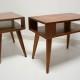 Pair 1950s 60s Vntage Mid Century Modern Conant Ball Style End Tables