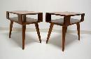 Pair 1950s 60s Vntage Mid Century Modern Conant Ball Style End Tables