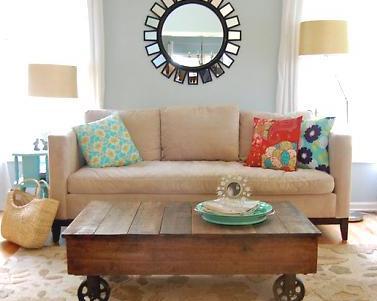 ANAS COUNTRY PRIMITIVE RECLAIMED WOOD FACTORY CART COFFEE TABLE