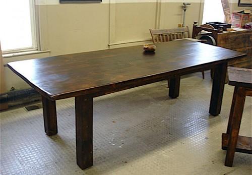 RUSTIC COUNTRY PRIMITIVE 7 FOOT FARMHOUSE HARVEST TABLE