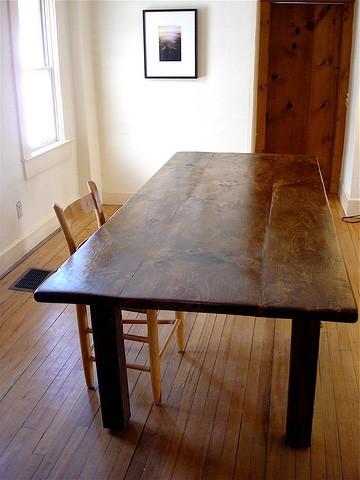 RUSTIC COUNTRY PRIMITIVE 7 FOOT FARMHOUSE HARVEST TABLE