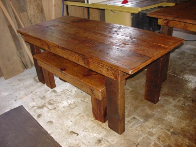 RUSTIC COUNTRY PRIMITIVE 7 FOOT FARMHOUSE HARVEST TABLE