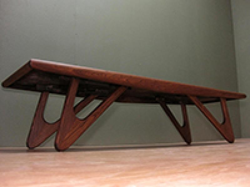 Eames Era Mid Century Style Danish Modern Boomarang Leg Coffee Table