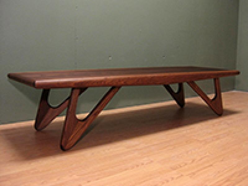 Eames Era Mid Century Style Danish Modern Boomarang Leg Coffee Table