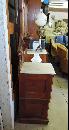 Antique Vanity Marble Top Mirror